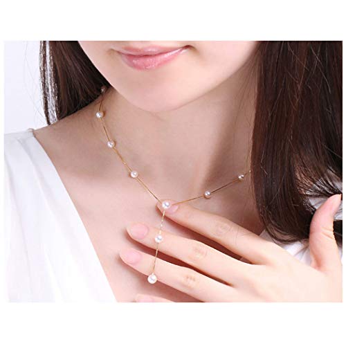 Bridal Necklace Earring and Bracelet Set Faux Pearl Jewelry Set for Women Wedding Bridal Jewelry (Gold)