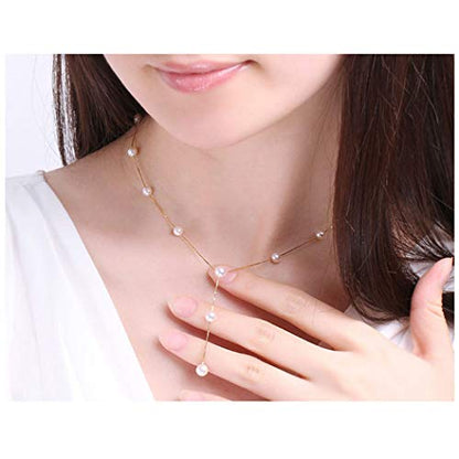 Bridal Necklace Earring and Bracelet Set Faux Pearl Jewelry Set for Women Wedding Bridal Jewelry (Gold)