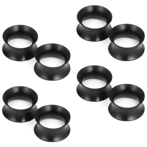10G-50mm Thin Black Silicone Ear Gauges Tunnels Rubber Ear Plugs Gauges Double Flared Flexible Tunnel Earrings for Women Men - color: 14mm = 9/16 inch