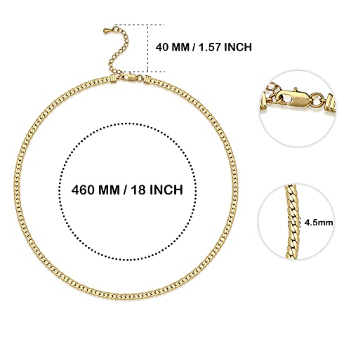 FRUMOS Dainty Layered Choker Necklace 18k gold Plated Y Pendant Commemorative coin Necklace Multilayer Bar Disc Necklace Adjustable Layering Choker Necklaces fashion jewelry for Women Girls - color: Snake chain