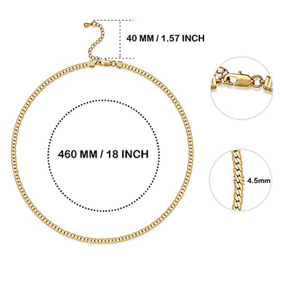 FRUMOS Dainty Layered Choker Necklace 18k gold Plated Y Pendant Commemorative coin Necklace Multilayer Bar Disc Necklace Adjustable Layering Choker Necklaces fashion jewelry for Women Girls - color: Snake chain