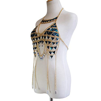 Women's Sexy Suit Body Chain - color: C-Gold Colour