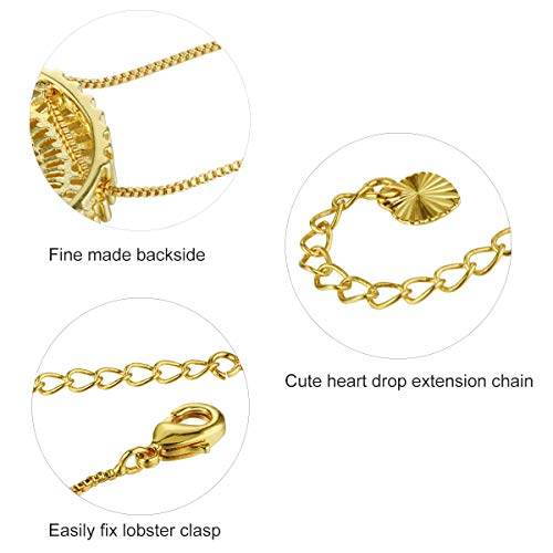 COTTVOTT A-Z Alphabet Pendant Necklaces Charms Women Initial Letter Chain Necklace 4 Colors - style: Gold-J