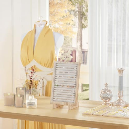 Lolalet Wooden Jewelry Display Stand -1 Pack, Ring | Necklace Bracelets Earrings Rings Jewelries Stand Freestanding Natural Wood Holder Rack for Selling Vendor Store - color: Ring