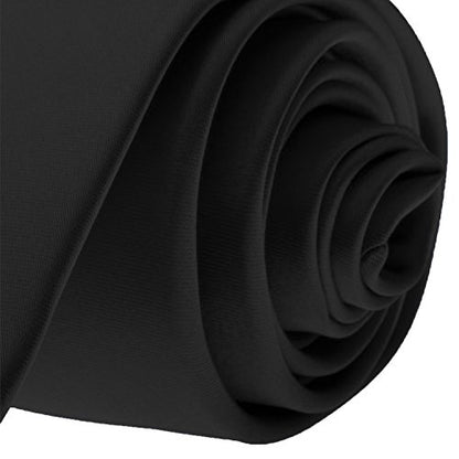 K. Alexander Skinny Ties - Multiple Solid Colors - Classic 2" width - color: Black
