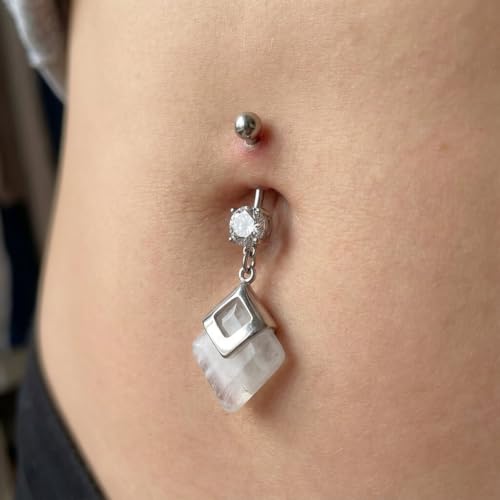 Turquoise Belly Button Ring, Dangle Belly Ring Western Jewelry for Women, Stylish Navel Body Piercing Jewelry