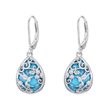 Dorunmo s925 Sterling Silver Western Dangle Drop Earrings Birthday Jewelry Gifts for Women - style: Hummingbird