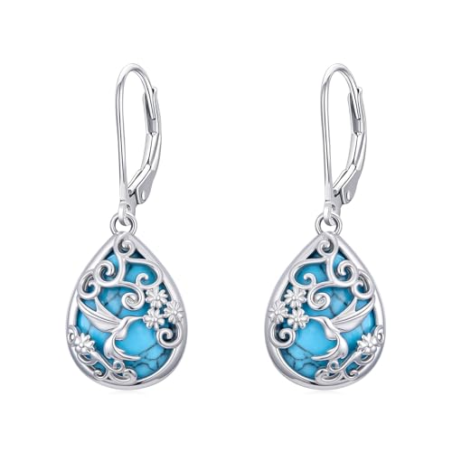 Dorunmo s925 Sterling Silver Western Dangle Drop Earrings Birthday Jewelry Gifts for Women - style: Hummingbird