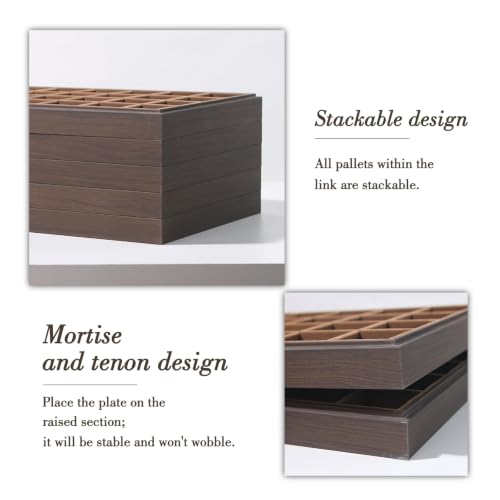 Wood Jewelry Organizer Tray, Rings Holder (Brown, 2Pc, Glass Lid) | Glass Top Rings Display, Dust-Proof Rings Organizer, Rings Tray Display, Elegant Jewelry Storage - size: Rings+Lid
