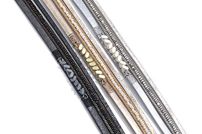 Fesciory Leather Wrap Bracelets for Women, Boho Western Layered Jewelry | Layered leather cuff bracelets, Easy on and off, Boho western style, Daily wear, Gift for women - color: Khaki 1