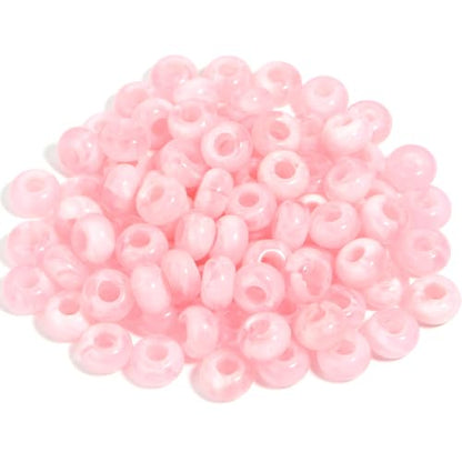 150PCS 14x8mm Pink Acrylic European Large Hole Rondelle Spacer Beads with Storage Box, Loose Beads for Bracelet Necklace Earring Hair DIY Jewelry Making - color: Pink