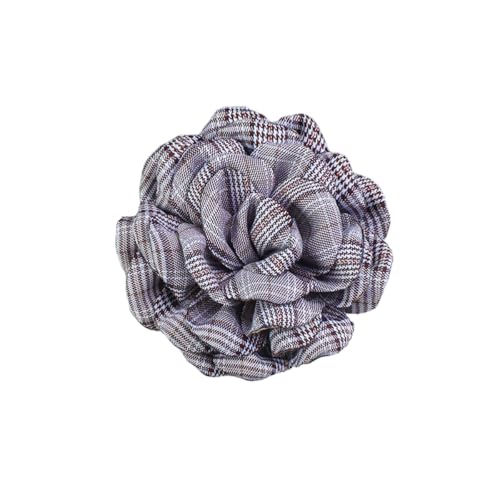 Elegant Large Cloth Flower Brooches Big Camellia Flower Pin for Women Dainty Cloth Fabric Rose Brooches Dress Skirt Scarf Hat Pins Clothing Decoration Accessories - color: Brown B