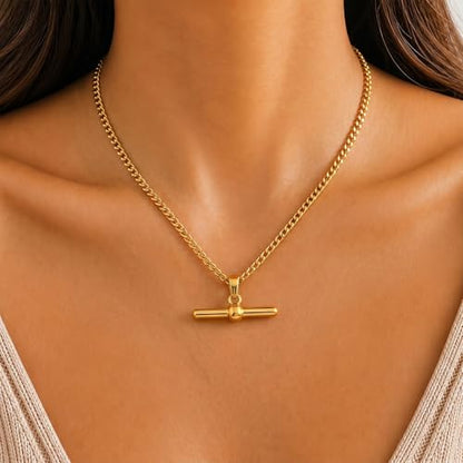 Layered Necklaces for Women Pearl Necklace Stack Gold T Bar Necklace Set Dainty Heart Pendant Jewelry Trendy 2026 Fashion Accessories Gifts - color: A5:1pcs-gold