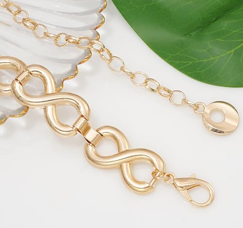 Waist Chain Belts Women Girls Metal Belly Link | Adjustable Waist Belt for Jeans and Dress - color: Gold, size: M: 47.2 in
