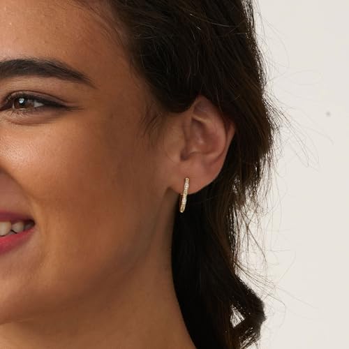 LLWOM Gold Huggie Earrings for Women-14k Gold/Silver/Rose/Black Plated Heart Hoop Earrings Hypoallergenic Lightweight Hoops Gifts - style: CZ Heart