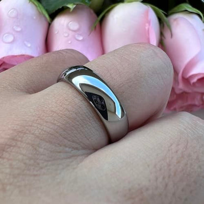 TUTISS 4mm 6mm 8mm 10mm Silver/Gold/White Tungsten Rings for Men Women Couple Fashion Jewelry Anniversary Engagement Wedding Bands Domed Polished I Love You Engraved Comfort Fit - color: 6mm Tungsten I Love You