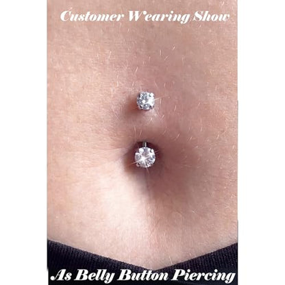 16G Eyebrow Piercing Jewelry 316L Stainless Steel | Internally Threaded CZ, 6-14MM, Multi-Purpose: Rook, Lip, Navel, Ear, For Women - style: 12MM