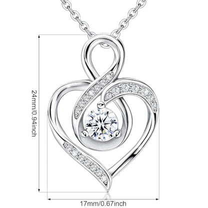 Sterling Silver Pendant Necklace Charms Hypoallergenic Fashion Jewelry Dainty Valentines Day Birthday Gift for Women - style: Infinity