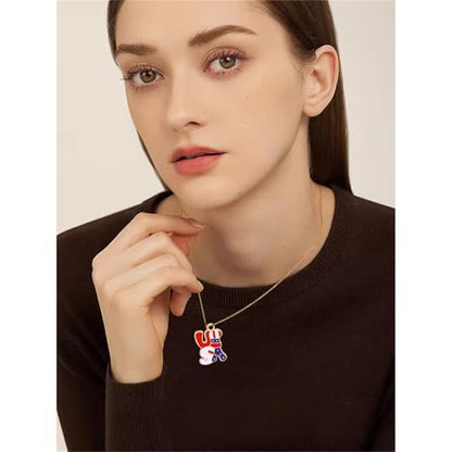 4th of July Earring Bracelet And Necklaces Jewelry Set for Women Men Personalized Red White and Blue Patriotic American Flag Dangle Drop Earrings Independence Day Holiday Accessories Gifts - style: usa
