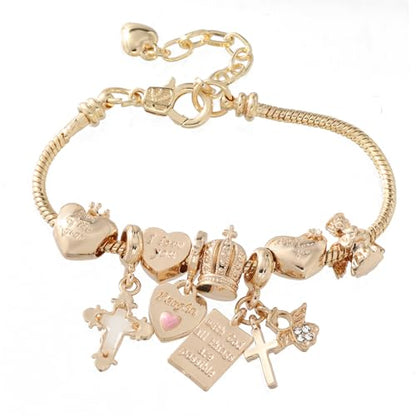 Cross bracelet for women Sacred Heart of Jesus Gold Bracelets for Women Confirmation and Baptism Gifts, Encouragement Presents for Mom Sister Daughter and Friends, Christian Jewelry | sacred heart bracelet,christian bracelet,heart bracelet for women,catho