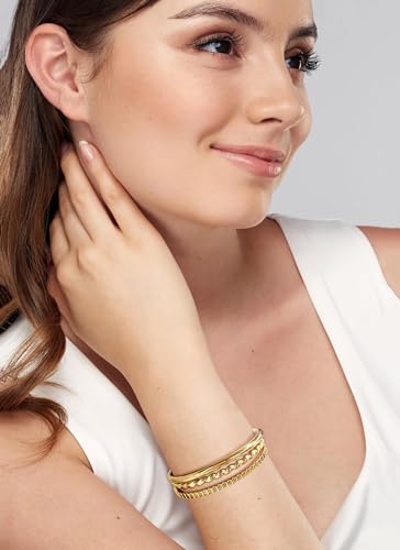 14K Gold Bracelets for Women Adjustable Slider Bracelet Bangle Bracelets for Women Trendy Chain Bracelet - color: Three-layer