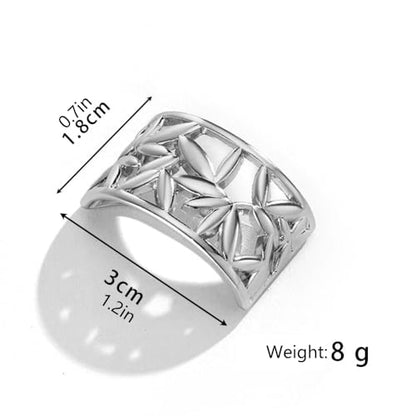 Elegant Leaf Silk Scarf Ring Brooch for Women Metal Delicate Oblate Shawl Scarves Buckle Wrap Clasp Clip Brooches Fashion Unique Wedding Formal Party Dress Accessories Jewelry - color: Silver Plated