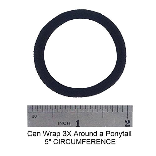J-MEE Hair Bands 100PCS Seamless Cotton Ponytail Holders Scrunchies Hair Accessories for Thick Hair (black) - color: Black