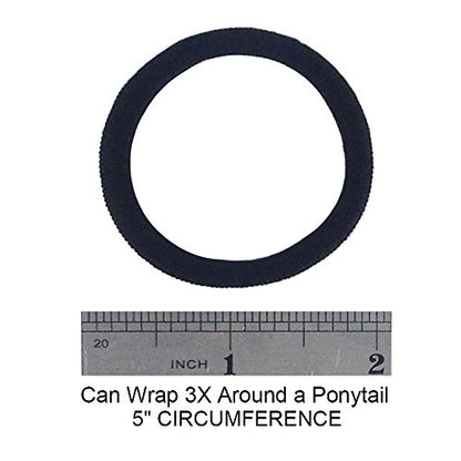 J-MEE Hair Bands 100PCS Seamless Cotton Ponytail Holders Scrunchies Hair Accessories for Thick Hair (black) - color: Black