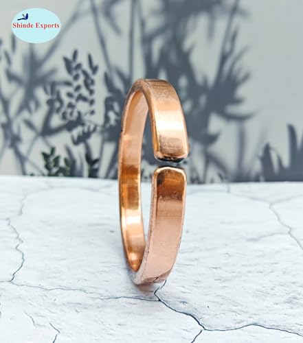 SHINDE EXPORTS pure copper bracelets cuf kada bangle for men and women - style: flat 80gms