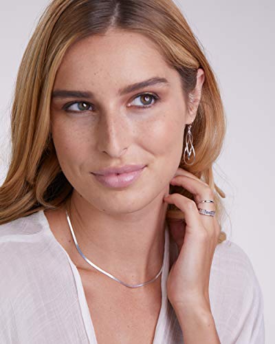 Milla Dainty Silver Drop Earrings for Women and Dangling Gold Earrings | Hypoallergenic, Easy to Wear, Available in 14K Gold, Rose Gold, or Silver Plated Finish, Different Designs - color: Double Teardrop / Sterling Silver Plated