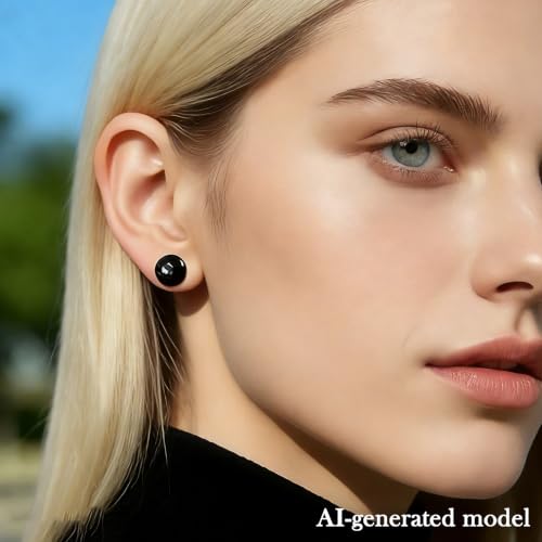 8G-12mm Solid Ear Plugs Tunnels for Women Men Single Flared Ears Gauge Plugs with O-Ring Stretcher Expander Piercing Body Jewelry Black White Clear Opalite 1 Pairs - color: Black, size: 4 Gauge(5mm) = 3/16 inch