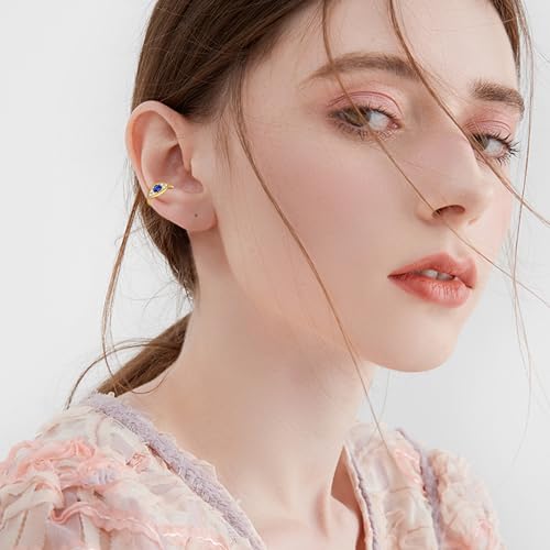 KECHO 14K Gold Ear Cuff Earrings Hypoallergenic Non Piercing Cartilage Earring Jewelry Gifts for Women - style: Evil Eye