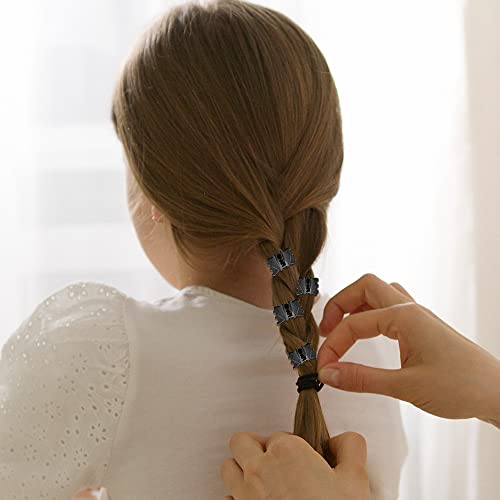 50 PCS Mini Hair Claw Clips， Bangs Strong Grip Multifunction Clamp Clips. (Frosted black) - color: Frosted black