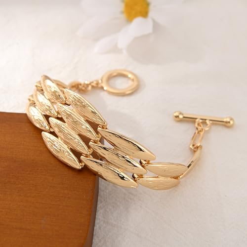 14K Gold & Silver Plated Lightweight Link Bracelet for Women | Stackable Bracelets ,14K Gold Plated Bracelets with CZ,Lightweight Trendy Chain Bracelet Jewelry Gift - style: gold diamond