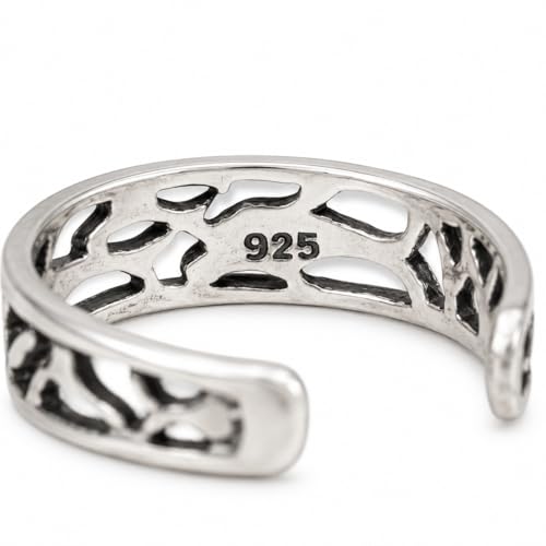 Sterling Silver Toe Ring, Adjustable Open Band, Handmade | Fits Toe, Knuckle or Pinky Ring | One Size Fits Most | Comfortable to Wear | Minimalist Style | Water Resistant - style: Dolphins Band