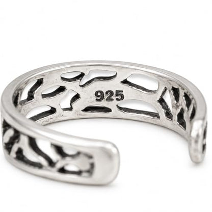 Sterling Silver Toe Ring, Adjustable Open Band, Handmade | Fits Toe, Knuckle or Pinky Ring | One Size Fits Most | Comfortable to Wear | Minimalist Style | Water Resistant - style: Dolphins Band