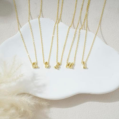 Initial Necklaces for Women Trendy, Dainty Gold Letter Necklace Tiny A-Z Pendant, 14K Gold Plated Cute Personalized Name Chain Fashion Accessories Gold Jewelry Birthday Gifts for Her - color: p