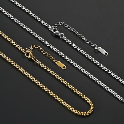 MOOSKI Cross Necklace for Men Stainless Steel Christ Jesus Jewelry 24"Chain | Religious christ Pendant ,Adjustable Rolo Chain,Gold Silver/Black Christian Jewelry Gift Women Men - color: Silver&White