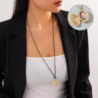 6Pcs 20K Gold Plated Locket Pendants Heart Oval Flat Round Rectangle Photo Frame Charms Golden Locket Charms for Necklaces DIY Memorial Necklace Making - color: Stainless Steel Color, 6 Styles