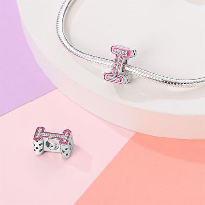 925 Sterling Silver Letter Charms Fits Pandora Bracelets Alphabet AZ Bead Charm for Bracelets Necklace with 5A Cubic Zirconia for Women Birthday Ceremony DIY Jewelry Gift - style: I