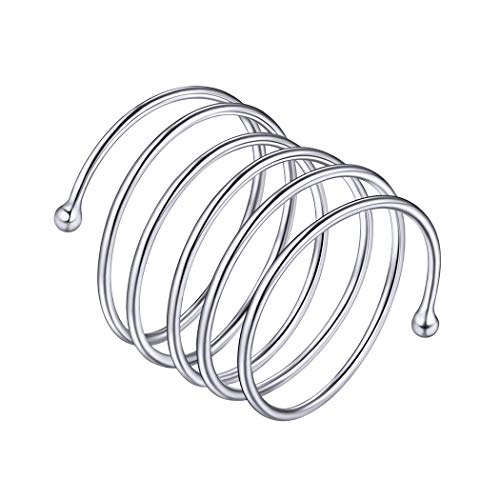 PROSILVER 925 Sterling Silver Adjustable Open Ring for Women, Solid Sterling Silver Stackable Ring, knuckle Finger Ring, Pinky Ring, Come with Box - style: 01 Full Finger Ring