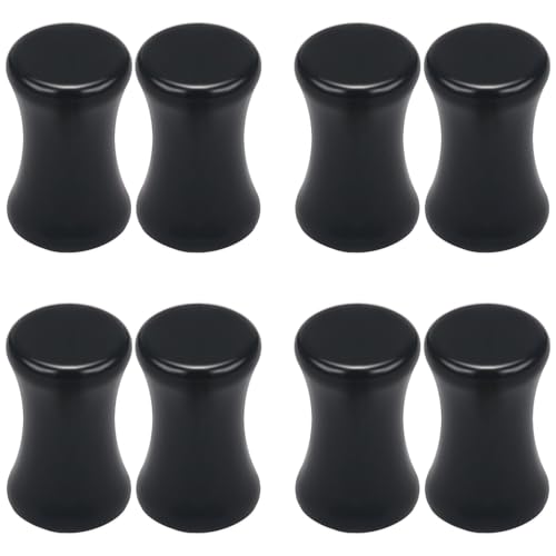 6G to 30MM Gauges for Ear Acrylic Double Flared Saddle Solid Tunnels Plugs 4MM- 30MM Ear Expander Gauges Stretcher Flesh Earrings Body Piercing Jewelry for Women Men (Black White Clear) - color: Black, size: 2G Tunnels