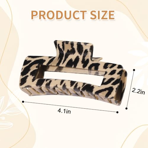 laxizar 4 Pcs Hair Clips 4.1 Inch Claw Clips Leopard Hair Accessories - color: leopard print 4