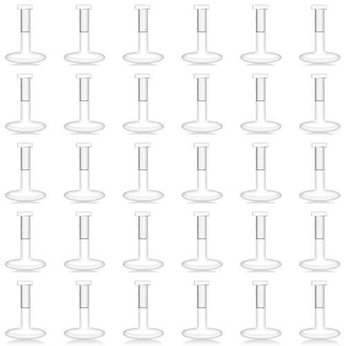 Lcolyoli 30PCS 16G 18G Clear Nose Studs Push Top Piercing Retainers 2mm Flat & Ball Top Bioflex Lip Rings Labret Retainer for Women Men 6-10mm Bar Length - color: Flat Top-30Pcs-18G-1/4"