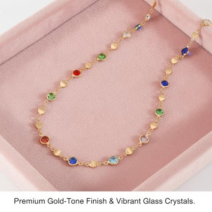Colorful Y2K Body Chain Belt for Women Boho Adjustable 31.5 in | Colorful boho design brings festival, beach and summer vibes, 31.5 inch adjustable chain fits most women comfortably
