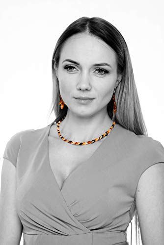 AMBERAGE Natural Baltic Amber Necklace – Multi-Colored, Handmade, Certified Baltic Amber - style: 45 cm (17.7”)