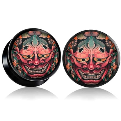 (1 Pair ONLY) Acrylic Flesh Tunnel Screw Fit Ear Gauge Earring Ear Piercing available size 2g (6mm) to 1 3/16" (30mm) Please Choose Size And Color - color: M01, size: 1/2 = 12mm