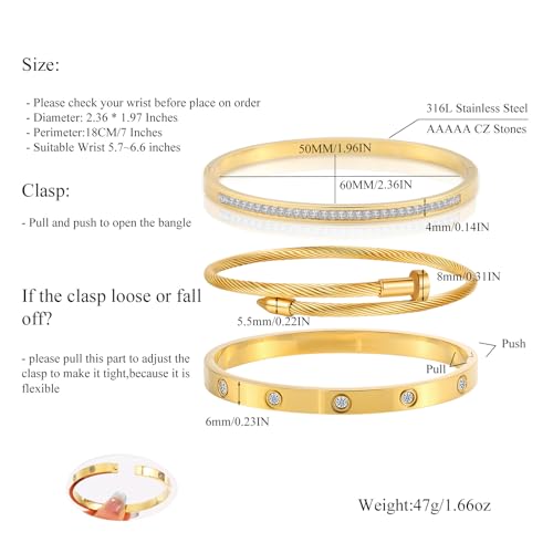 Camhanno Stackable Silver Bracelets for Women Stainless Steel Love & Friendship Bangle, Mothers Day Valentines Birthday Christmas Jewelry Gifts for Mom Her Wife Grandma - style: Style 1
