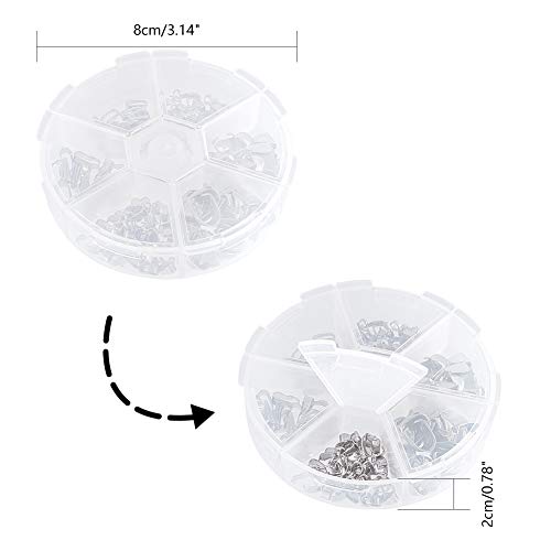 UNICRAFTALE 120pcs 6 Styles 304 Stainless Steel Pendant Pinch Bails Ice Pick Pinch Bails Clasp Dangle Charm Bead Pendant Jewelry Finding Connector Bail for Jewelry Making 7-10mm Long - color: Stainless Steel Color- 6 Styles
