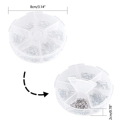 UNICRAFTALE 120pcs 6 Styles 304 Stainless Steel Pendant Pinch Bails Ice Pick Pinch Bails Clasp Dangle Charm Bead Pendant Jewelry Finding Connector Bail for Jewelry Making 7-10mm Long - color: Stainless Steel Color- 6 Styles